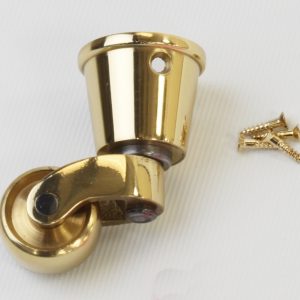 Brass Castors - Round Cup Brass Wheel